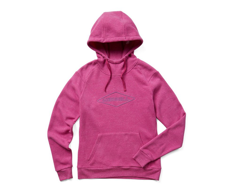 Merrell Bluse Dame - Diamond Wordmark Hoody - Lyserød - GWN521634